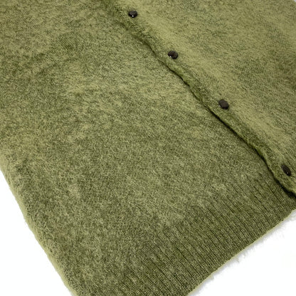 【中古品】【メンズ】 NEEDLES ニードルス × JEANS FACTORY ジーンズファクトリー 別注 コラボ MOHAIR CARDIGAN LQ449 モヘア カーディガン トップス 140-260909-ko-07-teih サイズ：L カラー：グリーン 万代Net店
