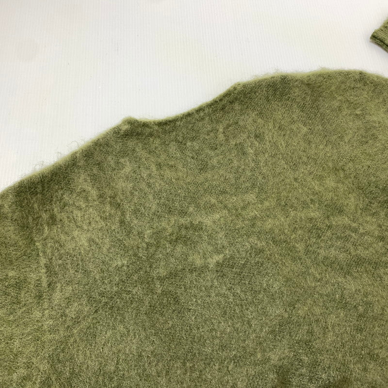 【中古品】【メンズ】 NEEDLES ニードルス × JEANS FACTORY ジーンズファクトリー 別注 コラボ MOHAIR CARDIGAN LQ449 モヘア カーディガン トップス 140-260909-ko-07-teih サイズ：L カラー：グリーン 万代Net店