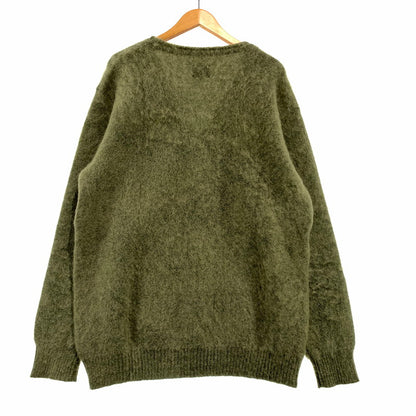 【中古品】【メンズ】 NEEDLES ニードルス × JEANS FACTORY ジーンズファクトリー 別注 コラボ MOHAIR CARDIGAN LQ449 モヘア カーディガン トップス 140-260909-ko-07-teih サイズ：L カラー：グリーン 万代Net店
