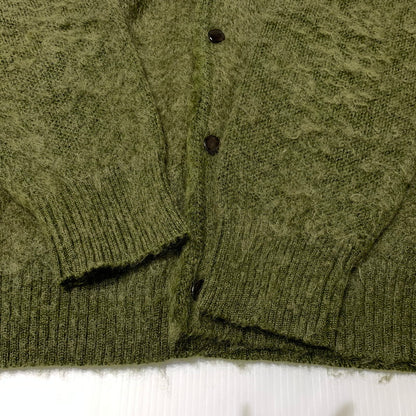 【中古品】【メンズ】 NEEDLES ニードルス × JEANS FACTORY ジーンズファクトリー 別注 コラボ MOHAIR CARDIGAN LQ449 モヘア カーディガン トップス 140-260909-ko-07-teih サイズ：L カラー：グリーン 万代Net店