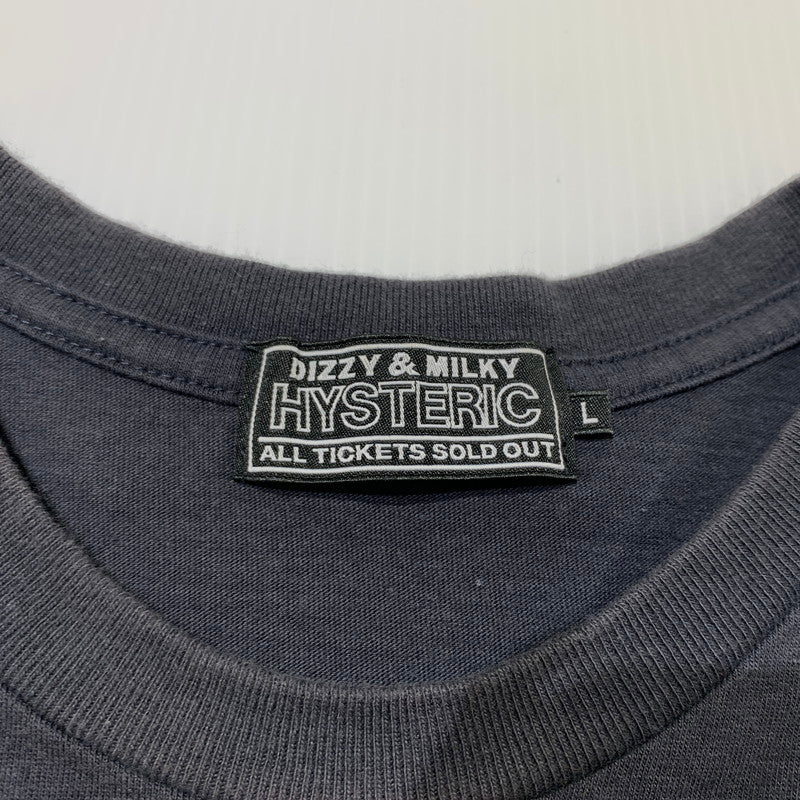 【中古品】【メンズ】 HYSTERIC GLAMOUR ヒステリックグラマー LET’S GO CRAZY TEE 02251CT22 レッツ ゴー クレイジー Ｔシャツ 半袖 トップス 140-260909-ko-04-teih サイズ：L カラー：ブラック系 万代Net店