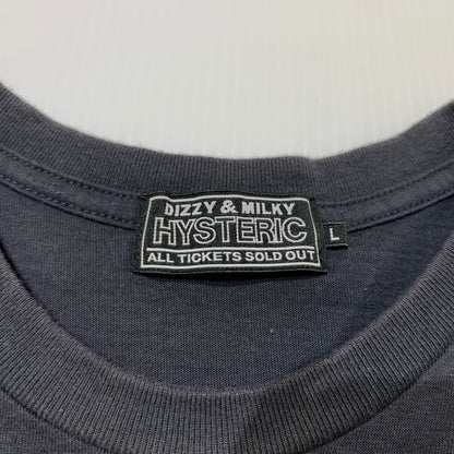 【中古品】【メンズ】 HYSTERIC GLAMOUR ヒステリックグラマー LET’S GO CRAZY TEE 02251CT22 レッツ ゴー クレイジー Ｔシャツ 半袖 トップス 140-260909-ko-04-teih サイズ：L カラー：ブラック系 万代Net店