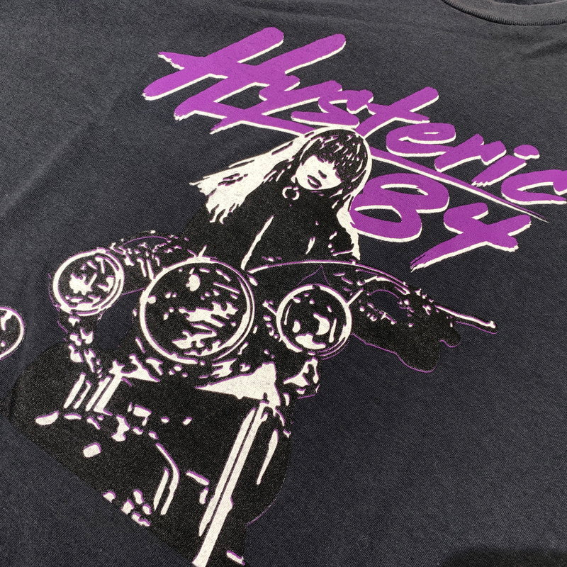 【中古品】【メンズ】 HYSTERIC GLAMOUR ヒステリックグラマー LET’S GO CRAZY TEE 02251CT22 レッツ ゴー クレイジー Ｔシャツ 半袖 トップス 140-260909-ko-04-teih サイズ：L カラー：ブラック系 万代Net店