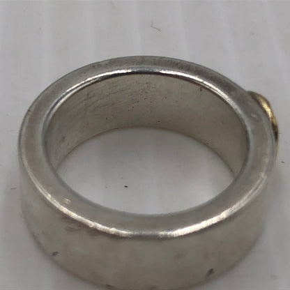 【中古品】【メンズ】 WINGROCK ウィング ロック K18 FLAT RING 18金 付 平打ちリング アクセサリー 指輪 191-260907-sa-02-teih サイズ：9号 カラー：シルバー 9号 万代Net店