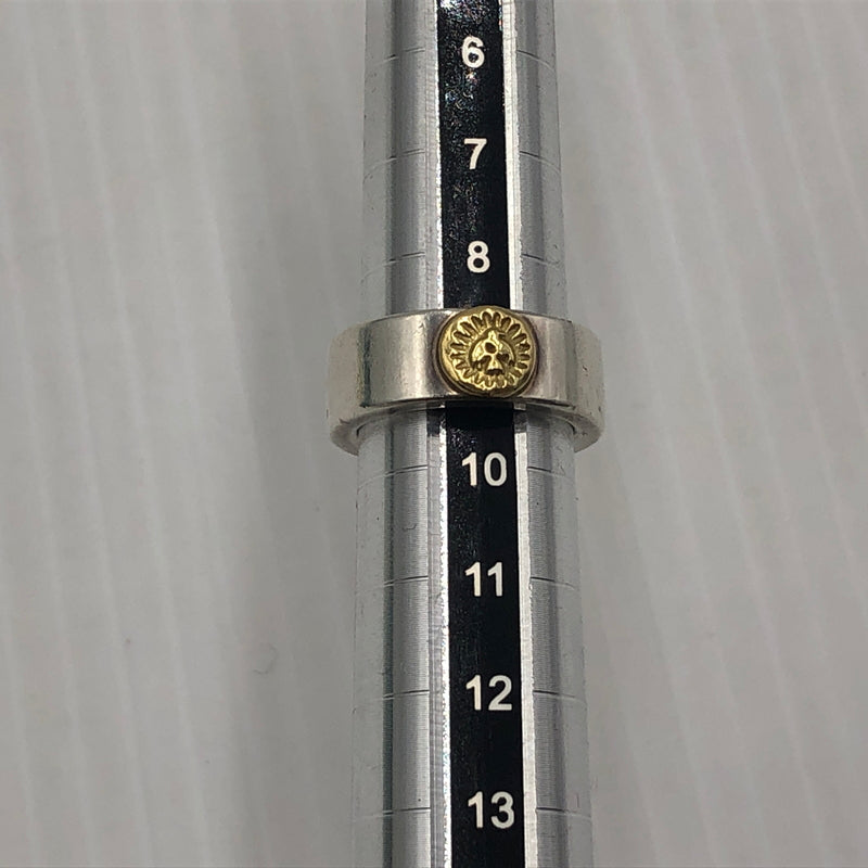 【中古品】【メンズ】 WINGROCK ウィング ロック K18 FLAT RING 18金 付 平打ちリング アクセサリー 指輪 191-260907-sa-02-teih サイズ：9号 カラー：シルバー 9号 万代Net店