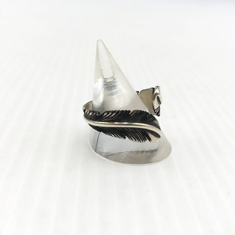【中古品】【メンズ】 NAVAJO ナバホ H.MACE FEATHER RING エイチ メイス フェザー レング アクセサリー 指輪 191-260907-sa-01-teih サイズ：20号 カラー：シルバー 14号 万代Net店