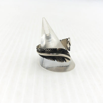 【中古品】【メンズ】 NAVAJO ナバホ H.MACE FEATHER RING エイチ メイス フェザー レング アクセサリー 指輪 191-260907-sa-01-teih サイズ：20号 カラー：シルバー 14号 万代Net店