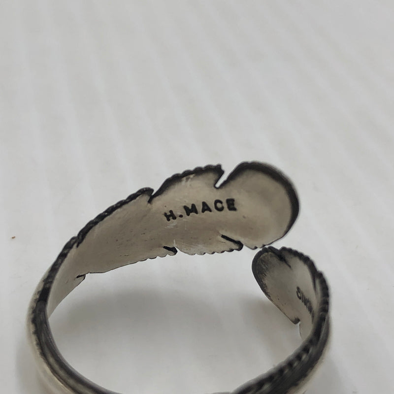 【中古品】【メンズ】 NAVAJO ナバホ H.MACE FEATHER RING エイチ メイス フェザー レング アクセサリー 指輪 191-260907-sa-01-teih サイズ：20号 カラー：シルバー 14号 万代Net店