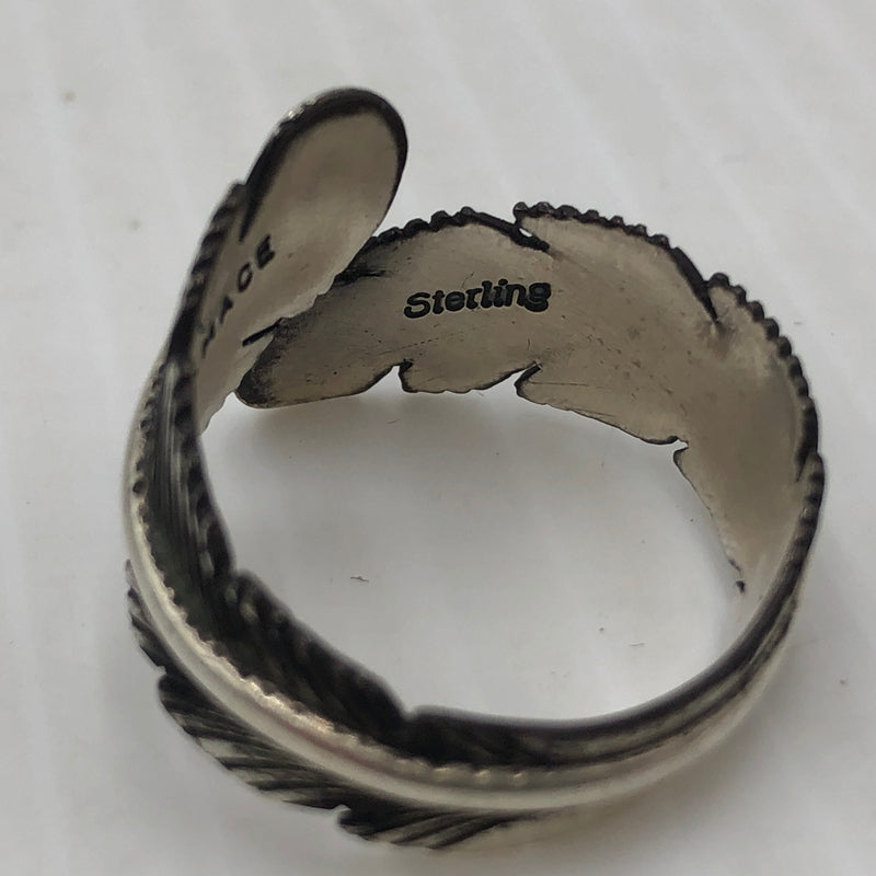 【中古品】【メンズ】 NAVAJO ナバホ H.MACE FEATHER RING エイチ メイス フェザー レング アクセサリー 指輪 191-260907-sa-01-teih サイズ：20号 カラー：シルバー 14号 万代Net店