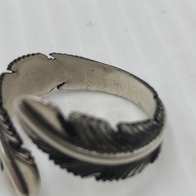 【中古品】【メンズ】 NAVAJO ナバホ H.MACE FEATHER RING エイチ メイス フェザー レング アクセサリー 指輪 191-260907-sa-01-teih サイズ：20号 カラー：シルバー 14号 万代Net店