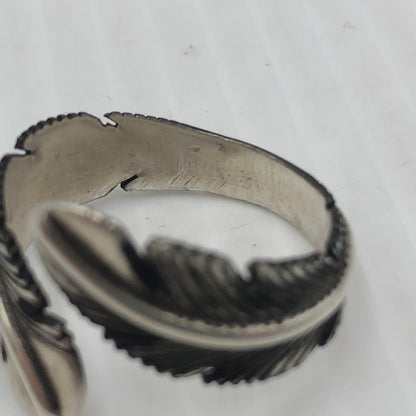 【中古品】【メンズ】 NAVAJO ナバホ H.MACE FEATHER RING エイチ メイス フェザー レング アクセサリー 指輪 191-260907-sa-01-teih サイズ：20号 カラー：シルバー 14号 万代Net店