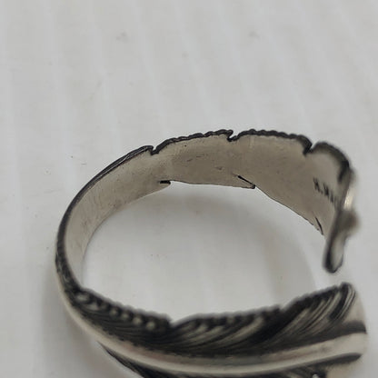 【中古品】【メンズ】 NAVAJO ナバホ H.MACE FEATHER RING エイチ メイス フェザー レング アクセサリー 指輪 191-260907-sa-01-teih サイズ：20号 カラー：シルバー 14号 万代Net店