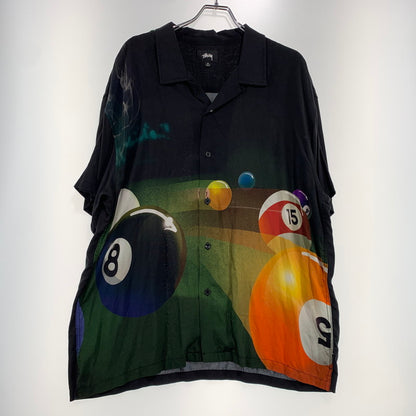 【中古品】【メンズ】 Stussy ステューシー POOL HALL S/S SHIRT 1110119 プール ホール ショートスリーブ シャツ 半袖 トップス 142-260909-ko-06-teih サイズ：XL カラー：ブラック 万代Net店