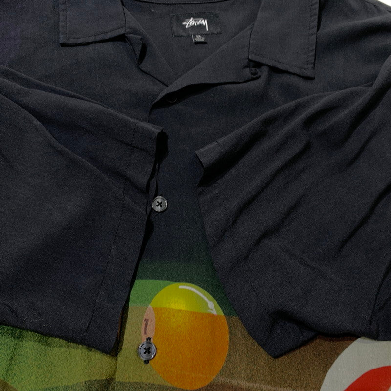 【中古品】【メンズ】 Stussy ステューシー POOL HALL S/S SHIRT 1110119 プール ホール ショートスリーブ シャツ 半袖 トップス 142-260909-ko-06-teih サイズ：XL カラー：ブラック 万代Net店