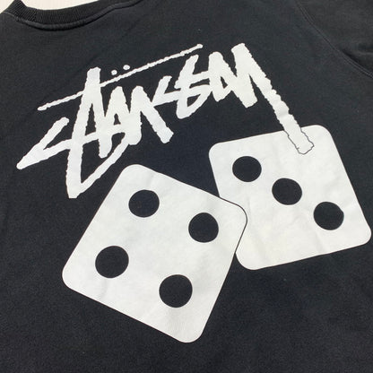 【中古品】【メンズ】 STUSSY ステューシー DICE LOGO SWEAT ダイス ロゴ スウェット トップス トレーナー 142-260909-ko-08-teih サイズ：XL カラー：ブラック 万代Net店