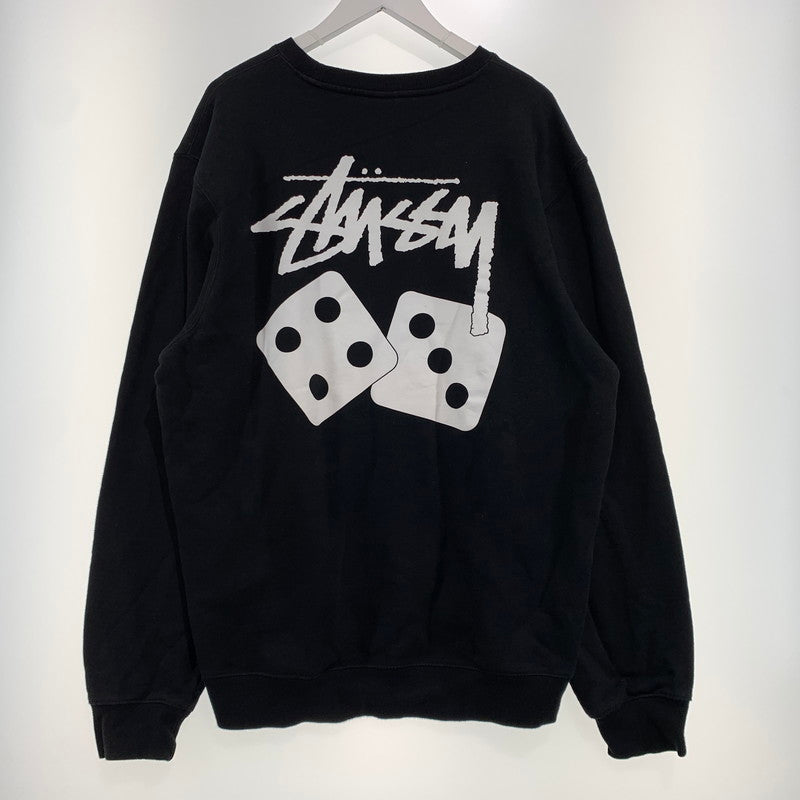 【中古品】【メンズ】 STUSSY ステューシー DICE LOGO SWEAT ダイス ロゴ スウェット トップス トレーナー 142-260909-ko-08-teih サイズ：XL カラー：ブラック 万代Net店