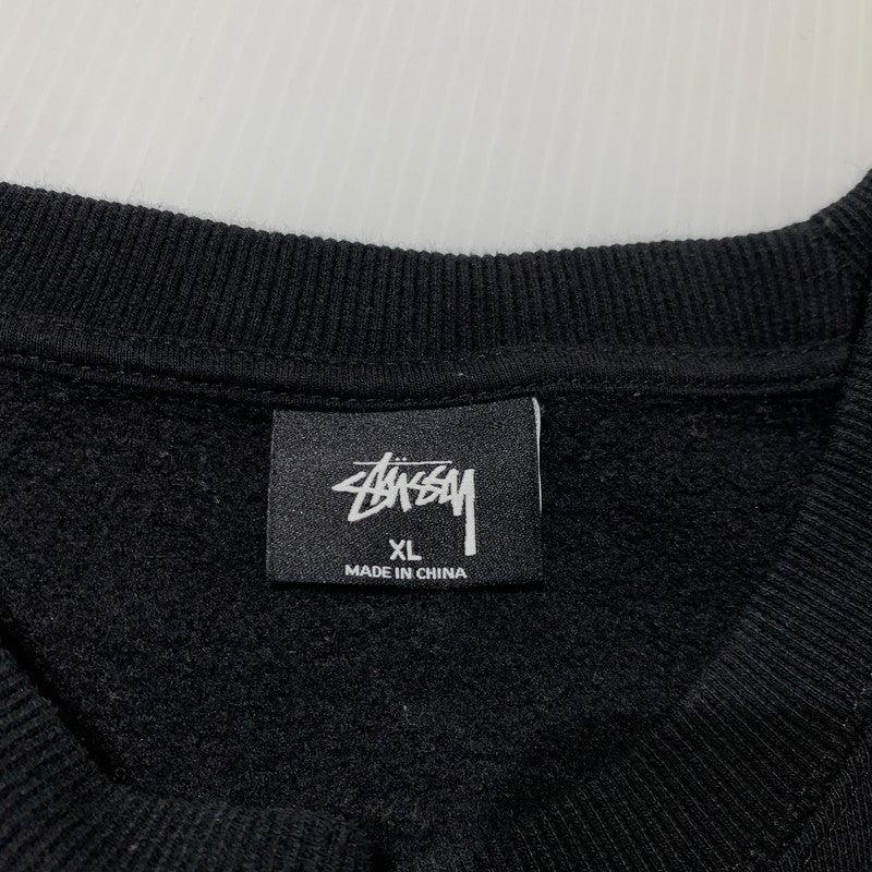 【中古品】【メンズ】 STUSSY ステューシー DICE LOGO SWEAT ダイス ロゴ スウェット トップス トレーナー 142-260909-ko-08-teih サイズ：XL カラー：ブラック 万代Net店