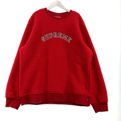 【中古品】【メンズ】 Supreme シュプリーム 17AW POLARTEC DEEP PILE CREWNECK ポーラテック ディープパイル クルーネック ライトアウター フリースジャケット 149-260909-ko-02-teih サイズ：XL カラー：レッド 万代Net店