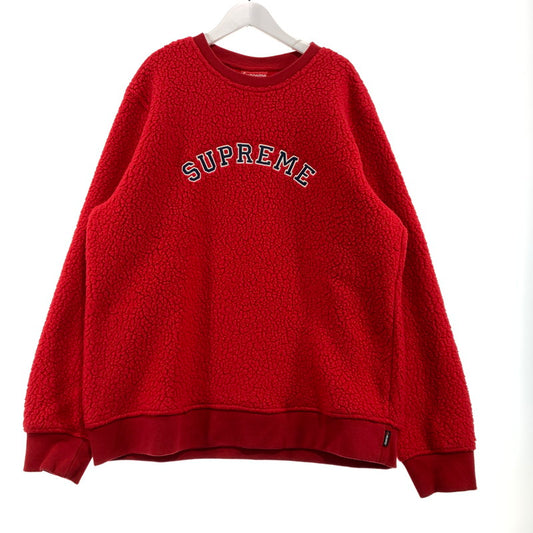 【中古品】【メンズ】 Supreme シュプリーム 17AW POLARTEC DEEP PILE CREWNECK ポーラテック ディープパイル クルーネック ライトアウター フリースジャケット 149-260909-ko-02-teih サイズ：XL カラー：レッド 万代Net店