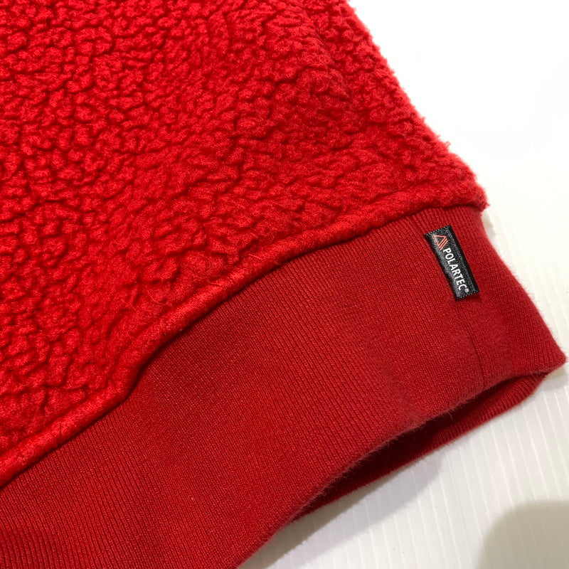 【中古品】【メンズ】 Supreme シュプリーム 17AW POLARTEC DEEP PILE CREWNECK ポーラテック ディープパイル クルーネック ライトアウター フリースジャケット 149-260909-ko-02-teih サイズ：XL カラー：レッド 万代Net店