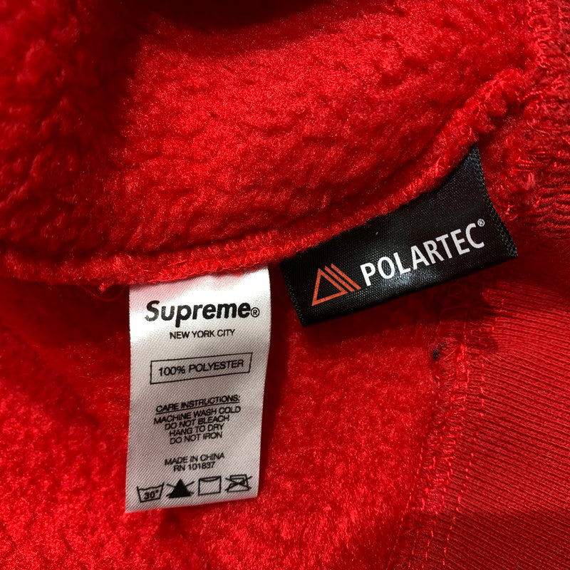 【中古品】【メンズ】 Supreme シュプリーム 17AW POLARTEC DEEP PILE CREWNECK ポーラテック ディープパイル クルーネック ライトアウター フリースジャケット 149-260909-ko-02-teih サイズ：XL カラー：レッド 万代Net店