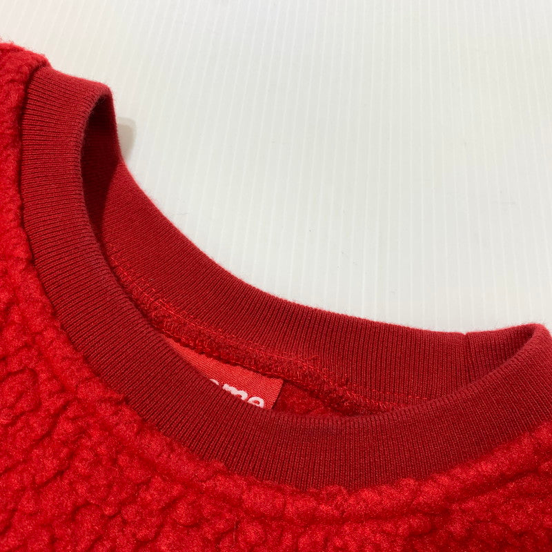 【中古品】【メンズ】 Supreme シュプリーム 17AW POLARTEC DEEP PILE CREWNECK ポーラテック ディープパイル クルーネック ライトアウター フリースジャケット 149-260909-ko-02-teih サイズ：XL カラー：レッド 万代Net店