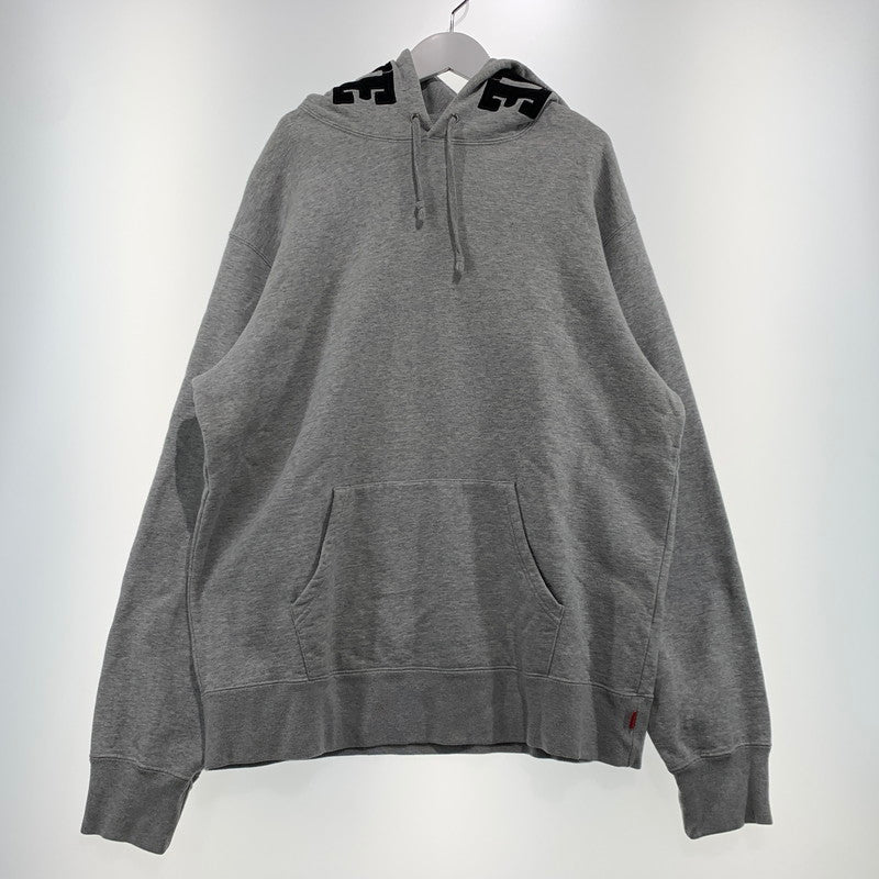 【中古品】【メンズ】 Supreme シュプリーム MIRRORED LOGO HOODED SWEATSHIRT ミラード ロゴ フーデッド スウェットシャツ トップス プルオーバーパーカー 149-260909-ko-09-teih サイズ：L カラー：グレー 万代Net店