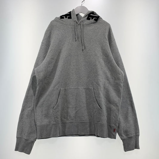 【中古品】【メンズ】 Supreme シュプリーム MIRRORED LOGO HOODED SWEATSHIRT ミラード ロゴ フーデッド スウェットシャツ トップス プルオーバーパーカー 149-260909-ko-09-teih サイズ：L カラー：グレー 万代Net店