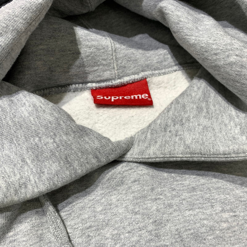 【中古品】【メンズ】 Supreme シュプリーム MIRRORED LOGO HOODED SWEATSHIRT ミラード ロゴ フーデッド スウェットシャツ トップス プルオーバーパーカー 149-260909-ko-09-teih サイズ：L カラー：グレー 万代Net店