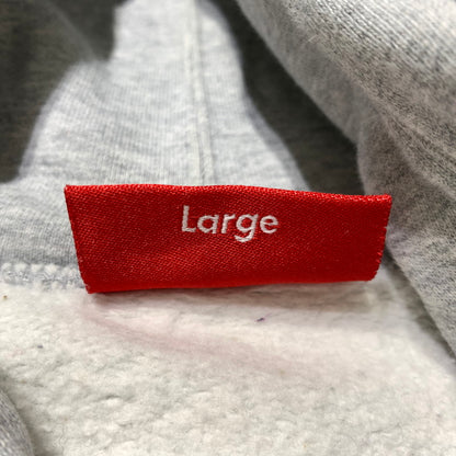 【中古品】【メンズ】 Supreme シュプリーム MIRRORED LOGO HOODED SWEATSHIRT ミラード ロゴ フーデッド スウェットシャツ トップス プルオーバーパーカー 149-260909-ko-09-teih サイズ：L カラー：グレー 万代Net店