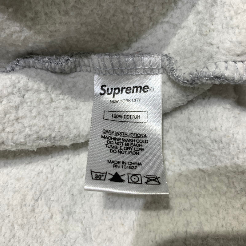 【中古品】【メンズ】 Supreme シュプリーム MIRRORED LOGO HOODED SWEATSHIRT ミラード ロゴ フーデッド スウェットシャツ トップス プルオーバーパーカー 149-260909-ko-09-teih サイズ：L カラー：グレー 万代Net店