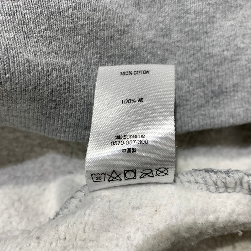 【中古品】【メンズ】 Supreme シュプリーム MIRRORED LOGO HOODED SWEATSHIRT ミラード ロゴ フーデッド スウェットシャツ トップス プルオーバーパーカー 149-260909-ko-09-teih サイズ：L カラー：グレー 万代Net店