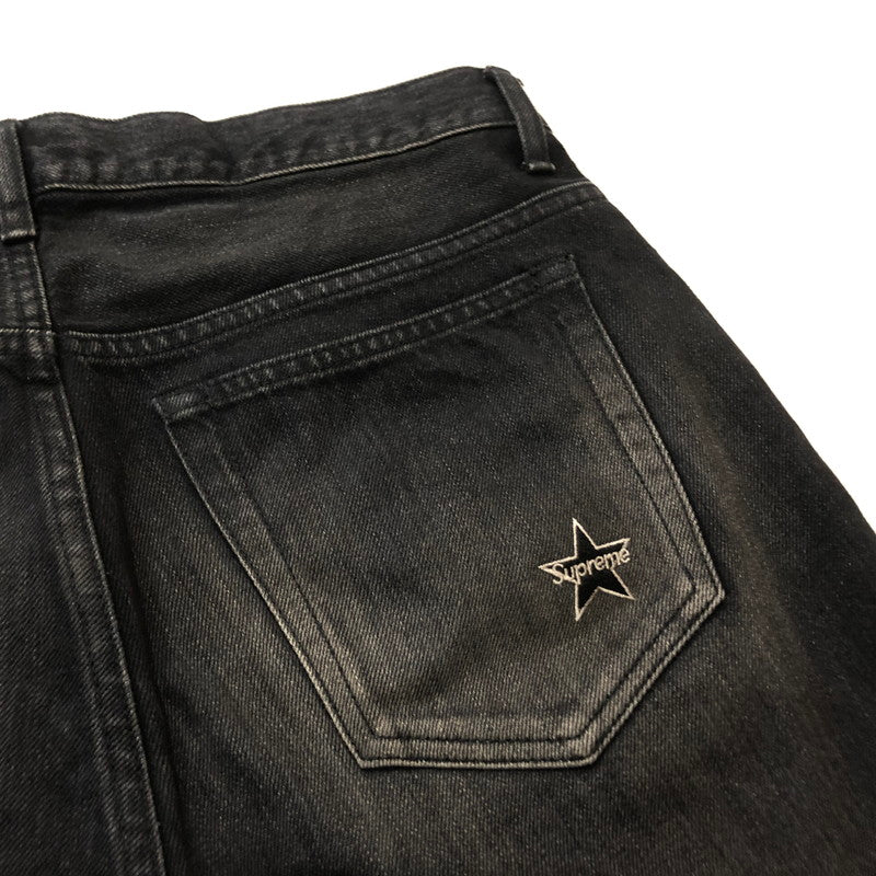 【中古品】【メンズ】 SUPREME シュプリーム 25SS DISTRESSED LOOSE FIT SELVEDGE JEAN WASHED BLACK 2025年春夏 ディストレスト ルーズ フィット セルビッジ ジーン ウォッシュド ブラック ボトムス 149-260909-sa-14-teih サイズ：30 カラー：レッド 万代Net店