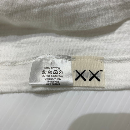 【中古品】【メンズ】 HUMAN MADE ヒューマンメイド × KAWS カウズ 別注 コラボ 23AW MADE GRAPHIC Ｔ-SHIRT メイド グラフィック Tシャツ 半袖 トップス 142-260909-ko-03-teih サイズ：L カラー：ホワイト 万代Net店