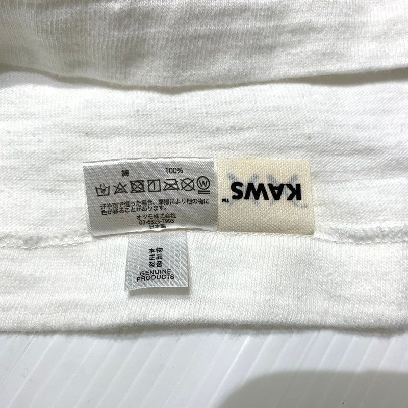 【中古品】【メンズ】 HUMAN MADE ヒューマンメイド × KAWS カウズ 別注 コラボ 23AW MADE GRAPHIC Ｔ-SHIRT メイド グラフィック Tシャツ 半袖 トップス 142-260909-ko-03-teih サイズ：L カラー：ホワイト 万代Net店