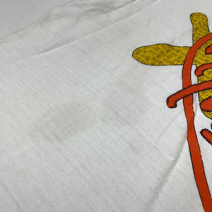 【中古品】【メンズ】 HUMAN MADE ヒューマンメイド × KAWS カウズ 別注 コラボ 23AW MADE GRAPHIC Ｔ-SHIRT メイド グラフィック Tシャツ 半袖 トップス 142-260909-ko-03-teih サイズ：L カラー：ホワイト 万代Net店