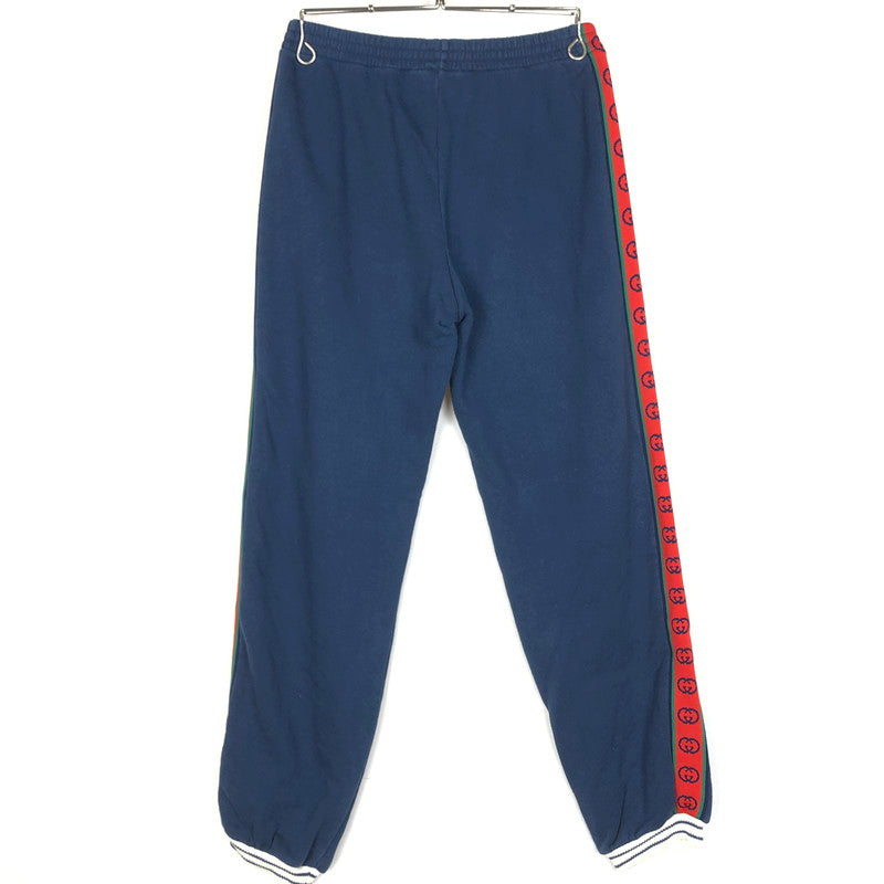 【中古品】【メンズ】 GUCCI グッチ 591494XJB4P INTERKOCKING TRACK PANTS インターロッキング トラックパンツ ボトムス 152-260909-sa-15-teih サイズ：12 カラー：ネイビー 万代Net店