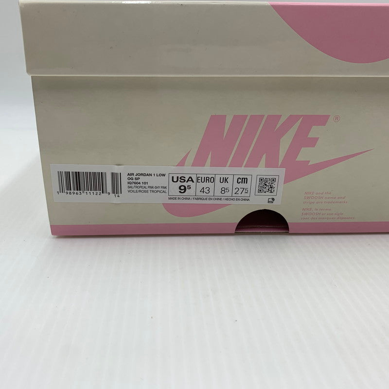 【中古品】【メンズ】 NIKE ナイキ × Travis Scott トラヴィス スコット 別注 コラボ AIRJORDAN 1 LOW OG SP IQ7604-101 エアジョーダン1 ロウ スニーカー 靴 シューズ 160-260914-ko-15-teih サイズ：27.5cm カラー：ピンク 万代Net店