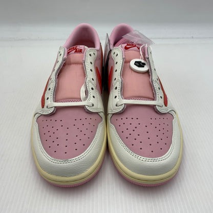 【中古品】【メンズ】 NIKE ナイキ × Travis Scott トラヴィス スコット 別注 コラボ AIRJORDAN 1 LOW OG SP IQ7604-101 エアジョーダン1 ロウ スニーカー 靴 シューズ 160-260914-ko-15-teih サイズ：27.5cm カラー：ピンク 万代Net店