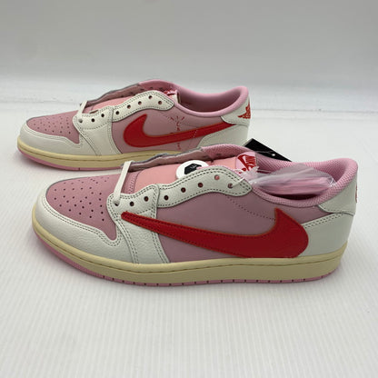 【中古品】【メンズ】 NIKE ナイキ × Travis Scott トラヴィス スコット 別注 コラボ AIRJORDAN 1 LOW OG SP IQ7604-101 エアジョーダン1 ロウ スニーカー 靴 シューズ 160-260914-ko-15-teih サイズ：27.5cm カラー：ピンク 万代Net店