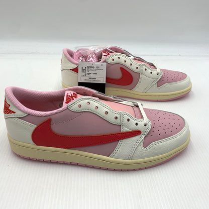 【中古品】【メンズ】 NIKE ナイキ × Travis Scott トラヴィス スコット 別注 コラボ AIRJORDAN 1 LOW OG SP IQ7604-101 エアジョーダン1 ロウ スニーカー 靴 シューズ 160-260914-ko-15-teih サイズ：27.5cm カラー：ピンク 万代Net店