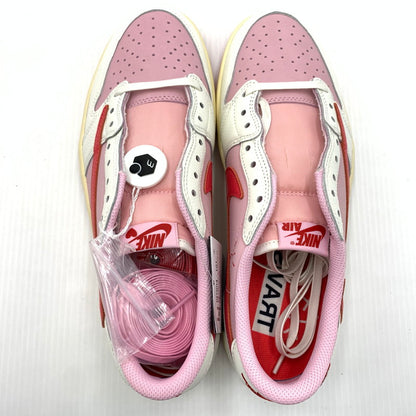 【中古品】【メンズ】 NIKE ナイキ × Travis Scott トラヴィス スコット 別注 コラボ AIRJORDAN 1 LOW OG SP IQ7604-101 エアジョーダン1 ロウ スニーカー 靴 シューズ 160-260914-ko-15-teih サイズ：27.5cm カラー：ピンク 万代Net店