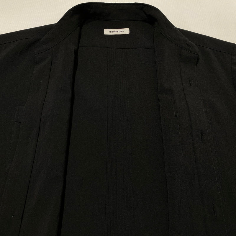 【中古品】【メンズ】 monkey time モンキータイム DRY TRO CUBA S/S SHIRT 8316-199-0407 ドライトロキューバ ショートスリーブシャツ 半袖トップス 147-260917-ss-03-teih サイズ：M カラー：ブラック 万代Net店