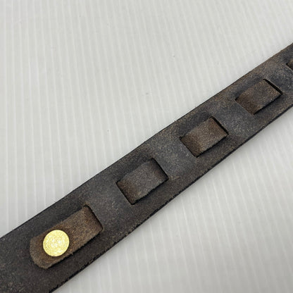 【中古品】【メンズ】 UNKNOW ITALIAN LEATHER HOOK BELT イタリアン レザー フック ベルト 服飾雑貨 205-260910-yo-05-teih サイズ：XXL カラー：ブラック 万代Net店