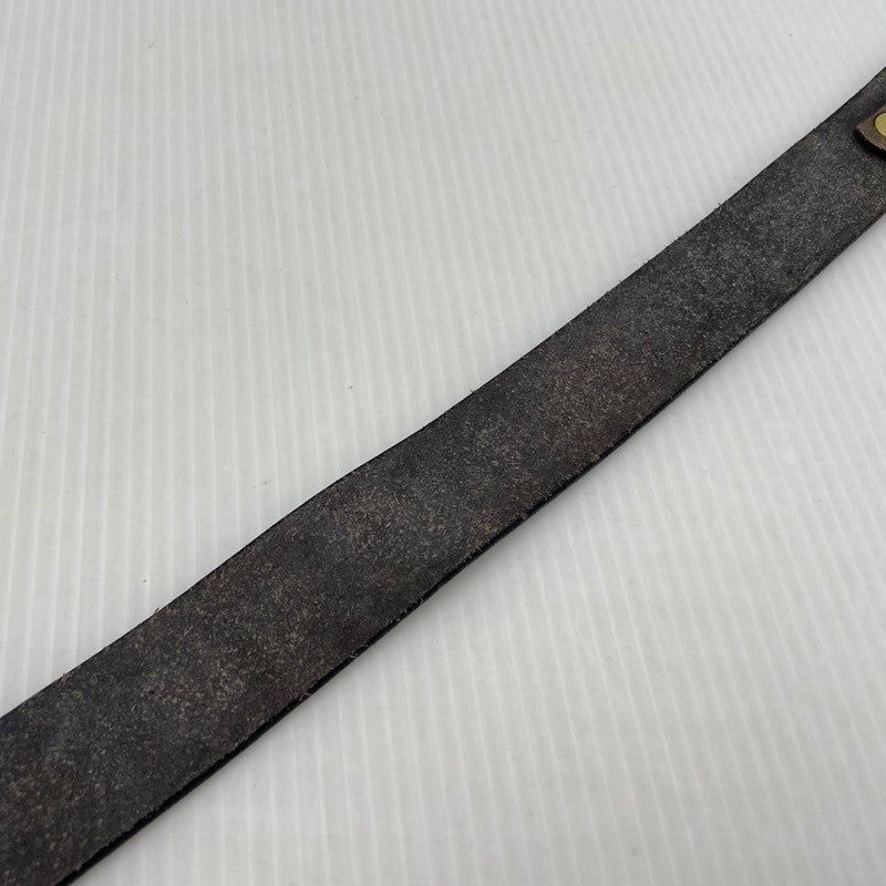 【中古品】【メンズ】 UNKNOW ITALIAN LEATHER HOOK BELT イタリアン レザー フック ベルト 服飾雑貨 205-260910-yo-05-teih サイズ：XXL カラー：ブラック 万代Net店