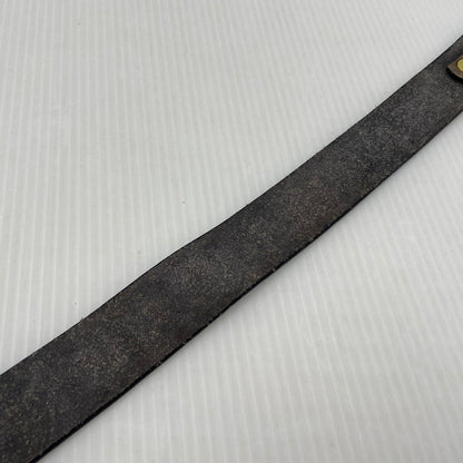 【中古品】【メンズ】 UNKNOW ITALIAN LEATHER HOOK BELT イタリアン レザー フック ベルト 服飾雑貨 205-260910-yo-05-teih サイズ：XXL カラー：ブラック 万代Net店