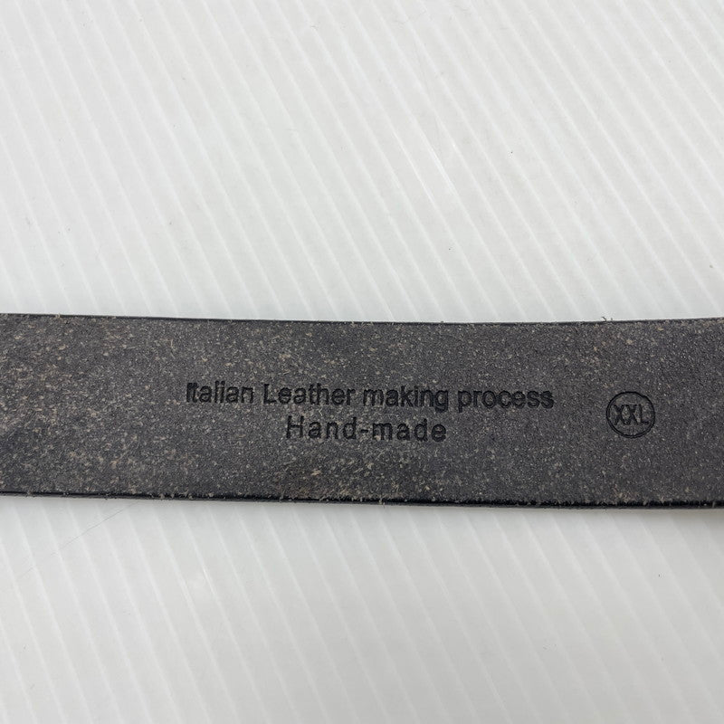 【中古品】【メンズ】 UNKNOW ITALIAN LEATHER HOOK BELT イタリアン レザー フック ベルト 服飾雑貨 205-260910-yo-05-teih サイズ：XXL カラー：ブラック 万代Net店