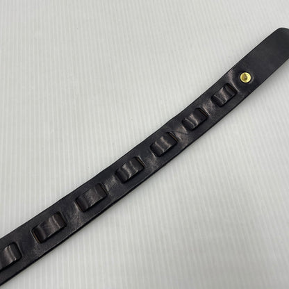 【中古品】【メンズ】 UNKNOW ITALIAN LEATHER HOOK BELT イタリアン レザー フック ベルト 服飾雑貨 205-260910-yo-05-teih サイズ：XXL カラー：ブラック 万代Net店