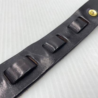 【中古品】【メンズ】 UNKNOW ITALIAN LEATHER HOOK BELT イタリアン レザー フック ベルト 服飾雑貨 205-260910-yo-05-teih サイズ：XXL カラー：ブラック 万代Net店