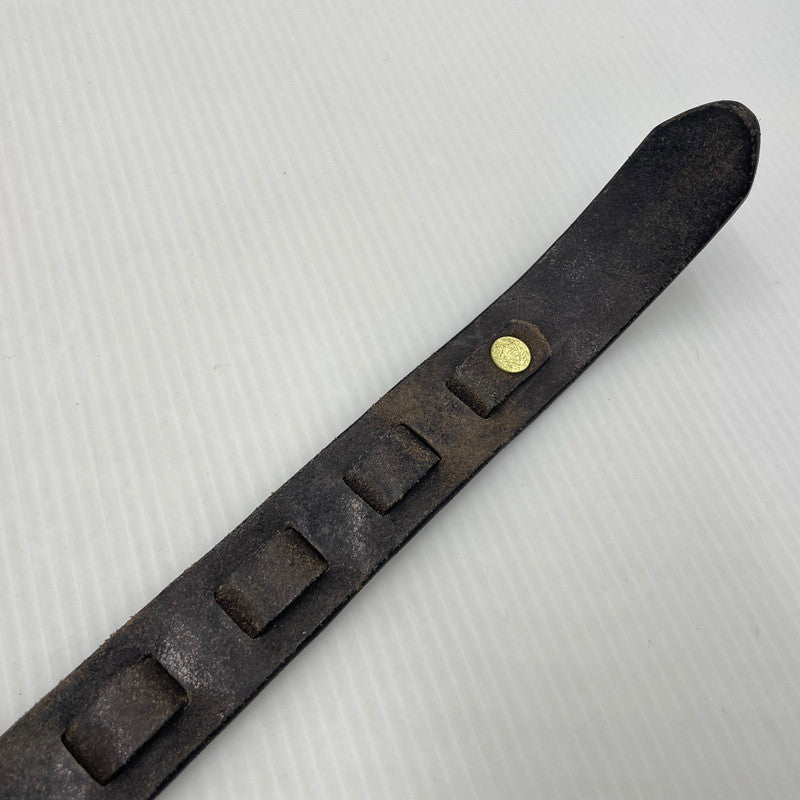 【中古品】【メンズ】 UNKNOW ITALIAN LEATHER HOOK BELT イタリアン レザー フック ベルト 服飾雑貨 205-260910-yo-05-teih サイズ：XXL カラー：ブラック 万代Net店